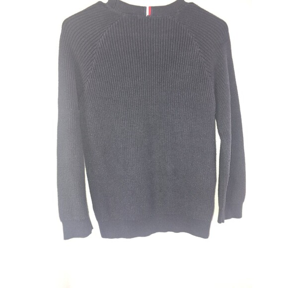 Tommy Hilfiger Flag Sweater Black Knit Youth XL 16/18 Women’s Small Logo... - Picture 10 of 10